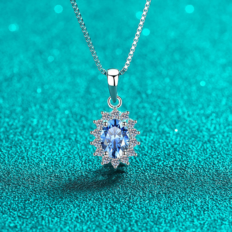 Moissanite Necklaces in 925 Sterling Silver 1ct