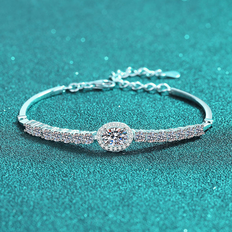 Moissanite Bracelets in 925 Sterling Silver 2.4ct 22cm
