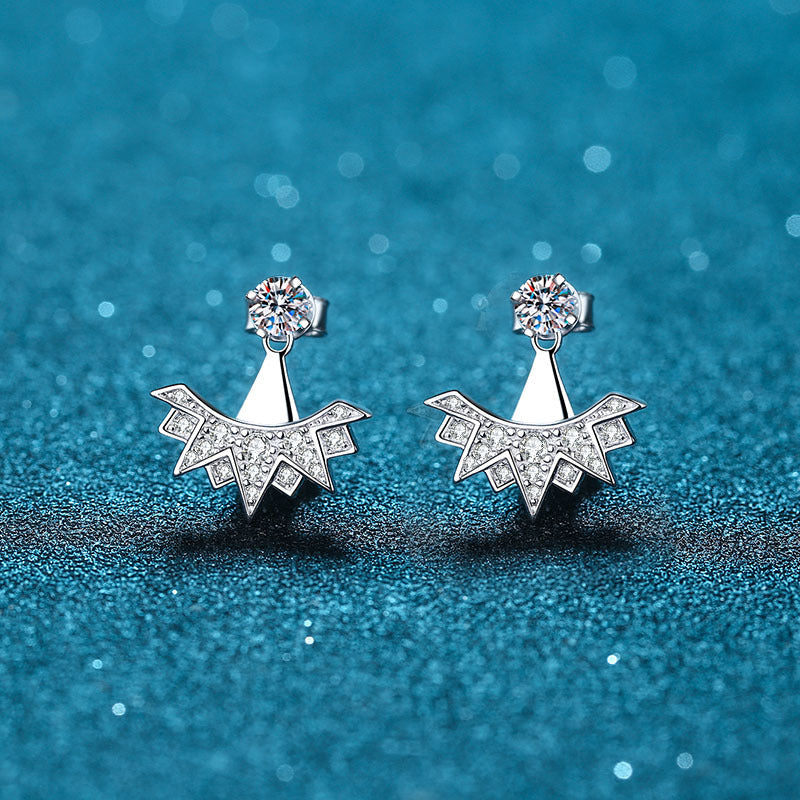 Moissanite Earrings in 925 Sterling Silver