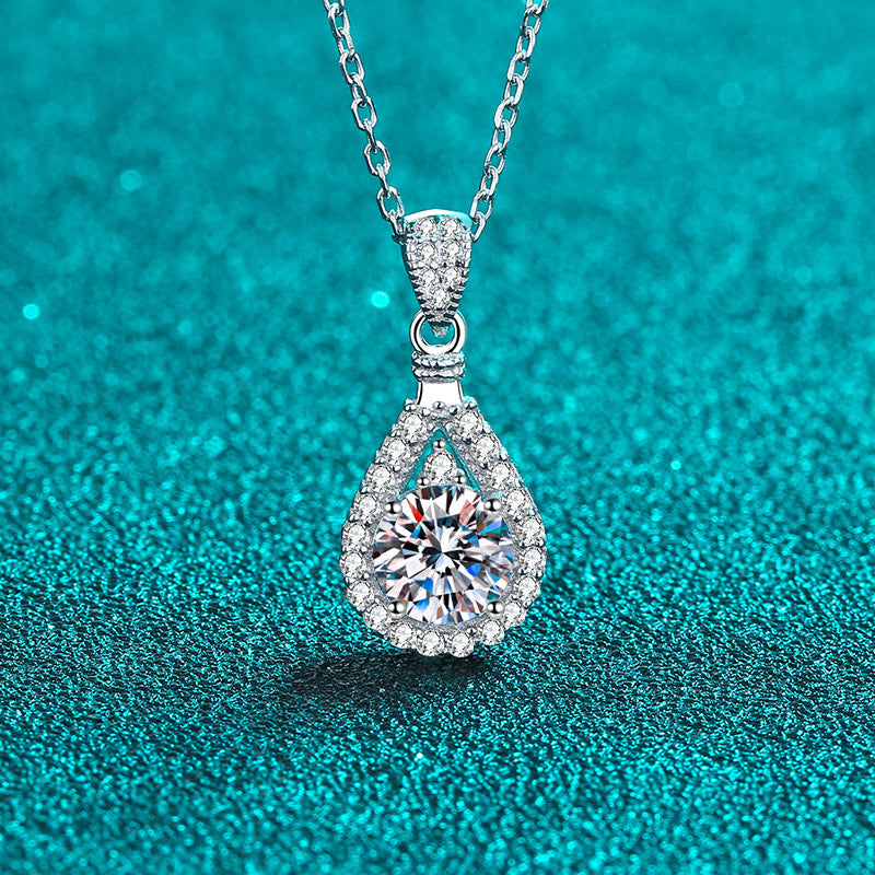 Moissanite Necklaces in 925 Sterling Silver 1ct 2ct 3ct 5ct