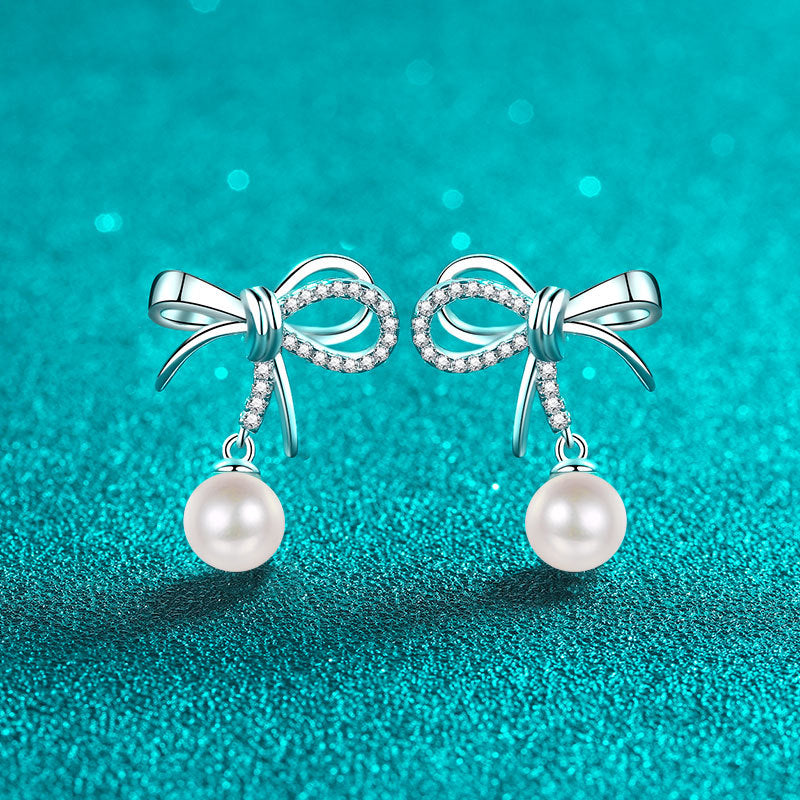 Moissanite Earrings in 925 Sterling Silver