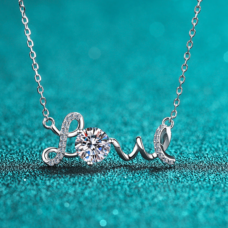 Moissanite Necklaces in 925 Sterling Silver 1ct