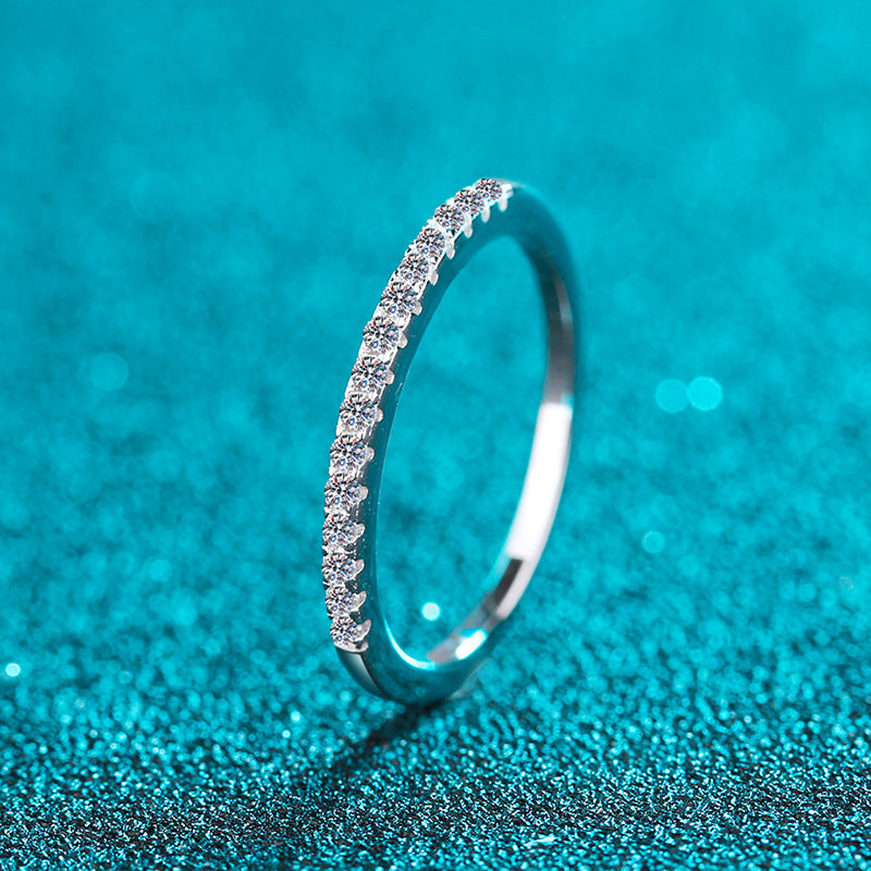 Moissanite Ring in 925 Sterling Silver