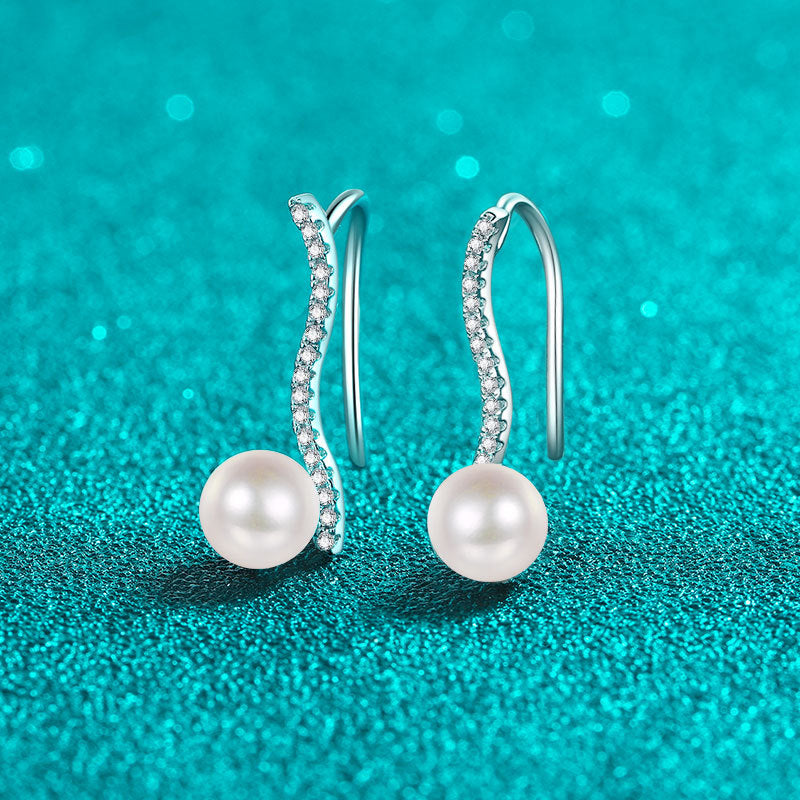 Moissanite Earrings in 925 Sterling Silver