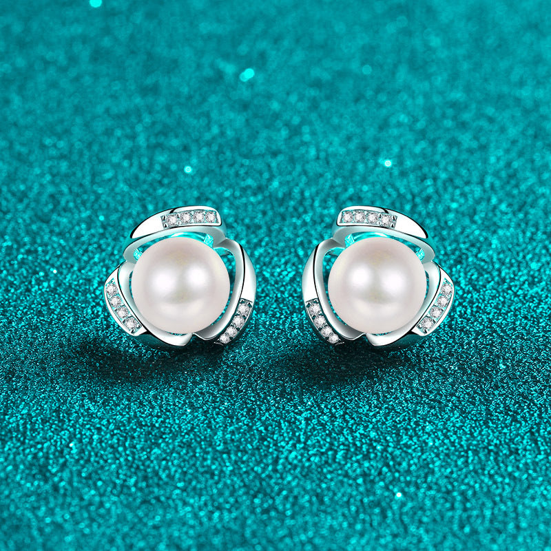 Moissanite Earrings in 925 Sterling Silver