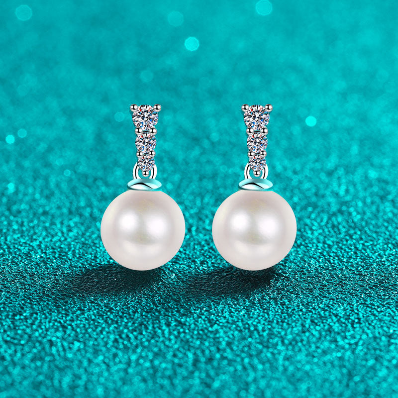 Moissanite Earrings in 925 Sterling Silver