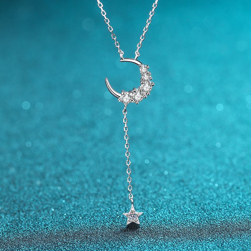 Moissanite Necklaces in 925 Sterling Silver 0.4ct