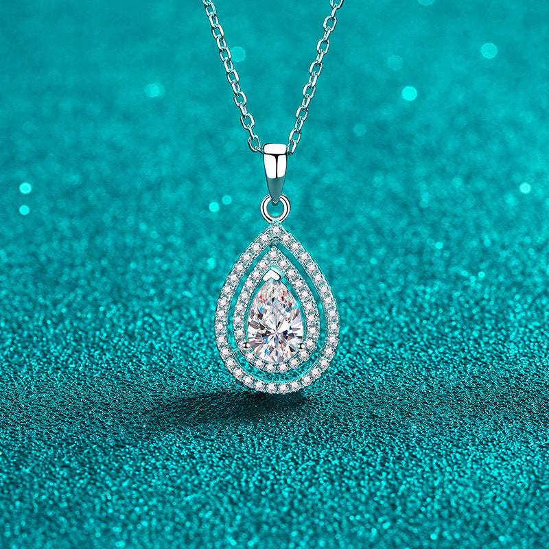 Moissanite Necklaces in 925 Sterling Silver 1ct