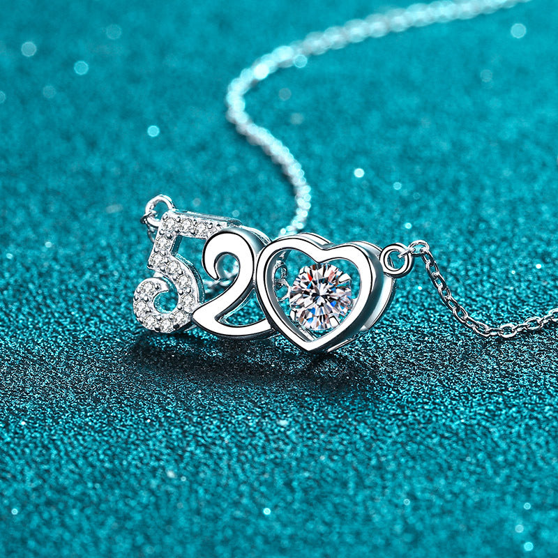 Moissanite Necklaces in 925 Sterling Silver 0.5ct