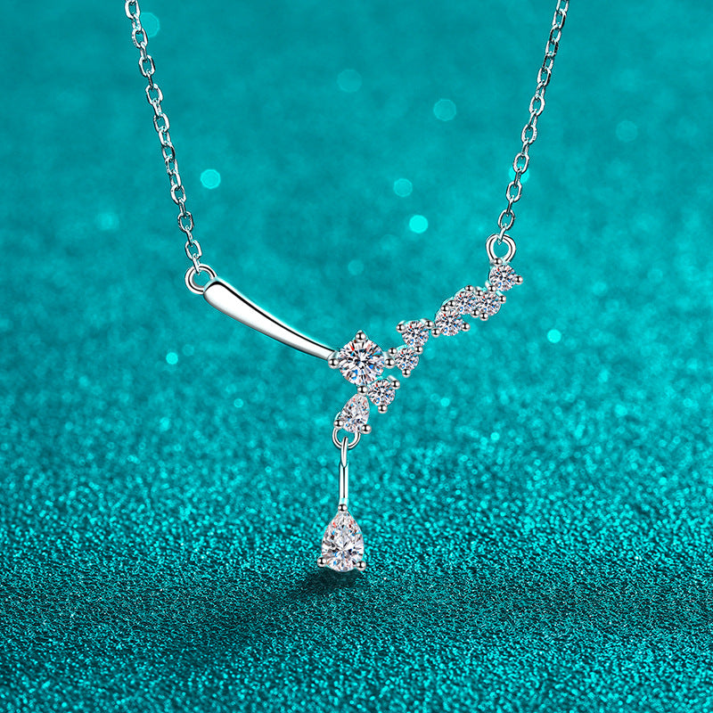 Moissanite Necklaces in 925 Sterling Silver 0.85ct