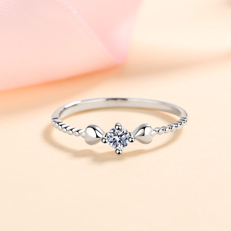 Moissanite Ring in 925 Sterling Silver