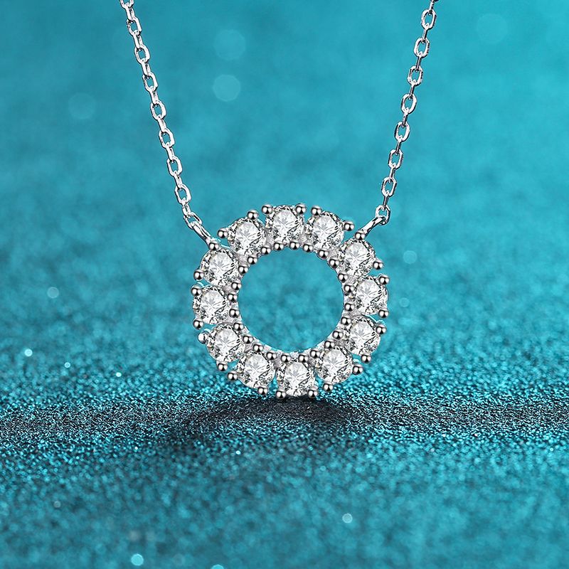 Moissanite Necklaces in 925 Sterling Silver 1.2ct