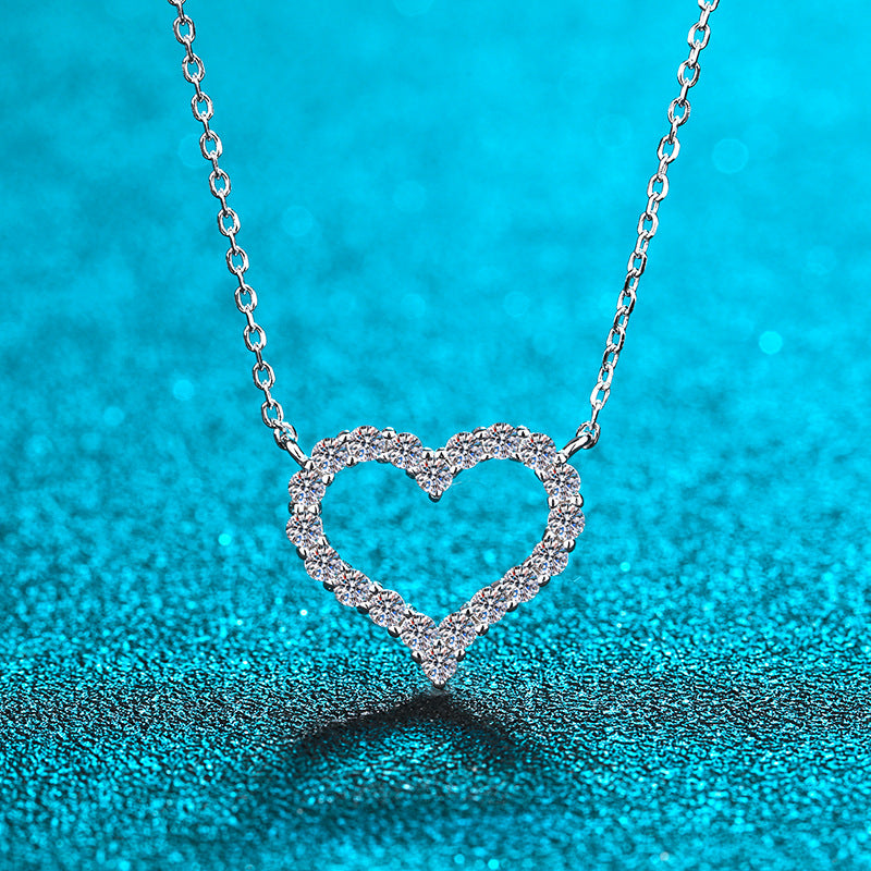 Moissanite Necklaces in 925 Sterling Silver 0.3ct 0.6ct 1.2ct 2ct