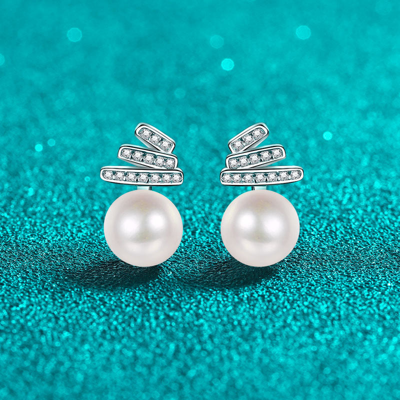 Moissanite Earrings in 925 Sterling Silver