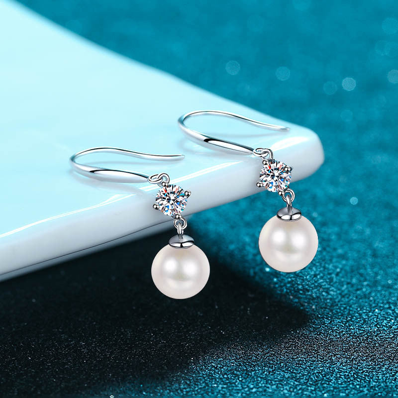 Moissanite Earrings in 925 Sterling Silver
