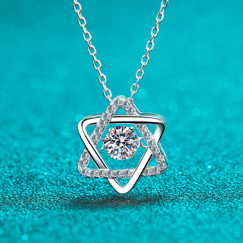 Moissanite Necklaces in 925 Sterling Silver 0.5ct