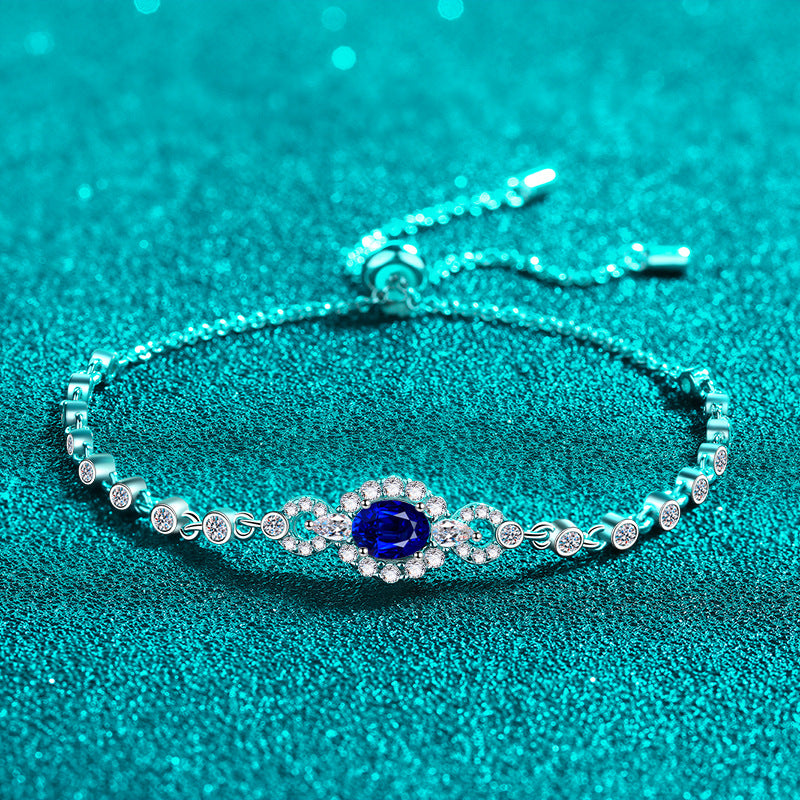 Moissanite Bracelets in 925 Sterling Silver 0.5ct 22cm
