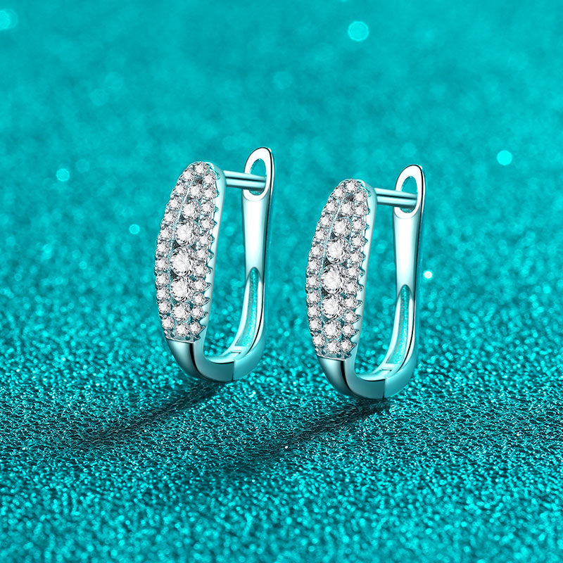 Moissanite Earrings in 925 Sterling Silver