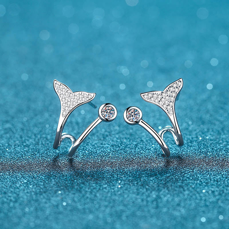 Moissanite Earrings in 925 Sterling Silver