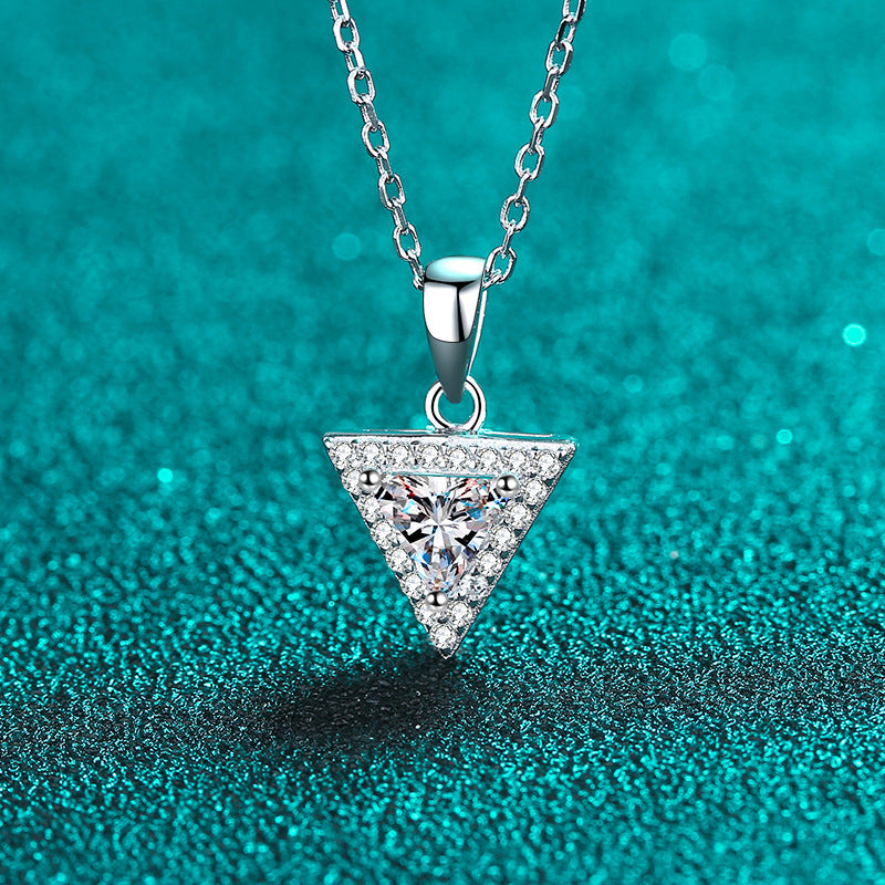 Moissanite Necklaces in 925 Sterling Silver 0.5ct 1ct
