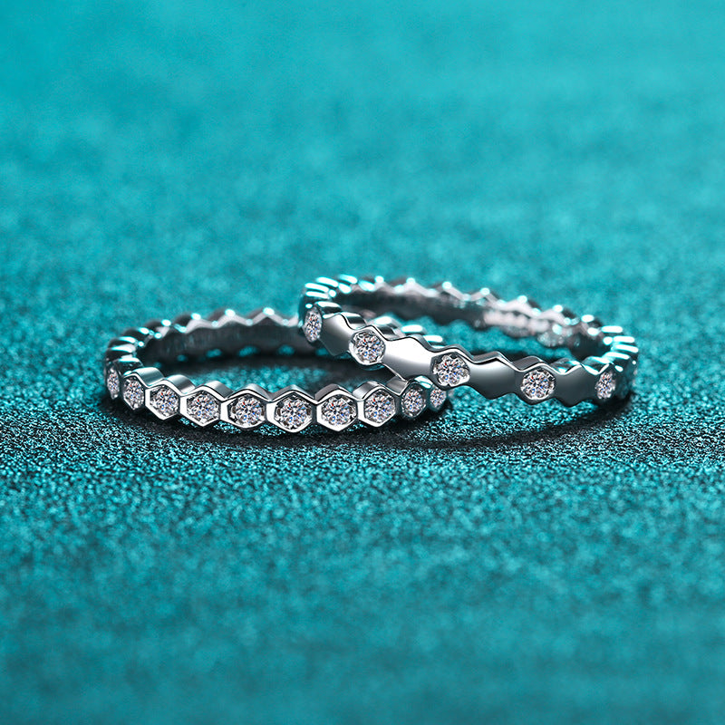Moissanite Ring in 925 Sterling Silver