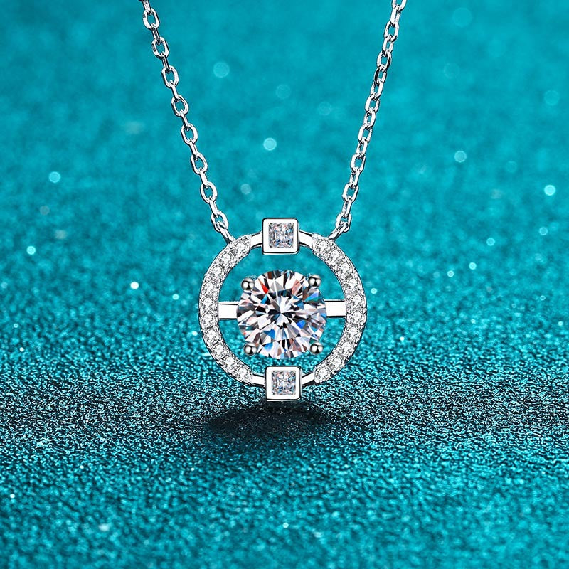 Moissanite Necklaces in 925 Sterling Silver 0.5ct 1ct 2ct 3ct