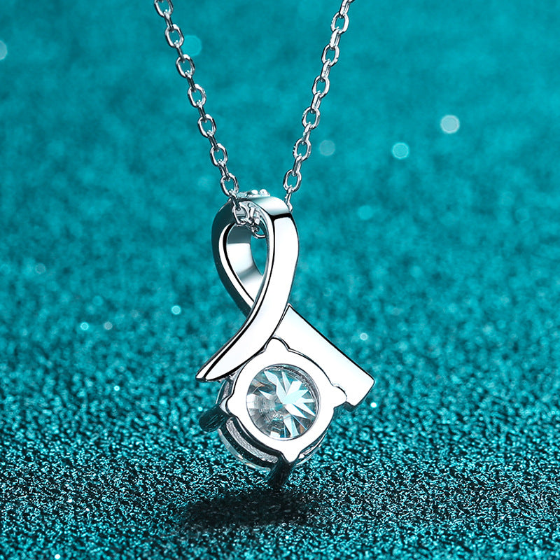 Moissanite Necklaces in 925 Sterling Silver 0.5ct 1ct