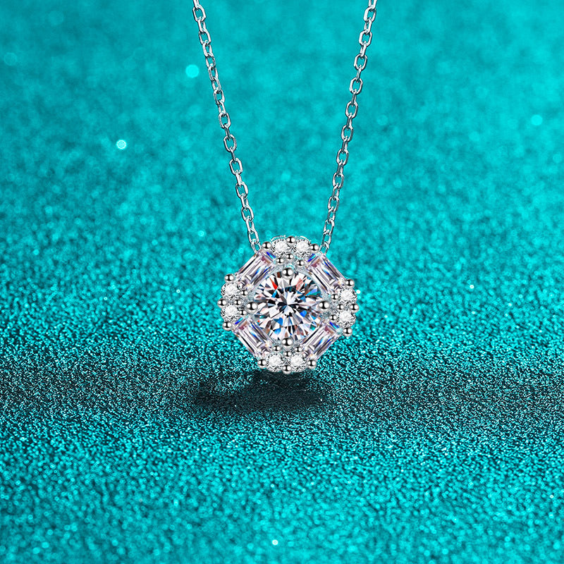 Moissanite Necklaces in 925 Sterling Silver 1.62ct