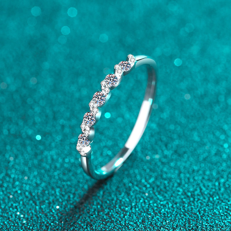 Moissanite Ring in 925 Sterling Silver