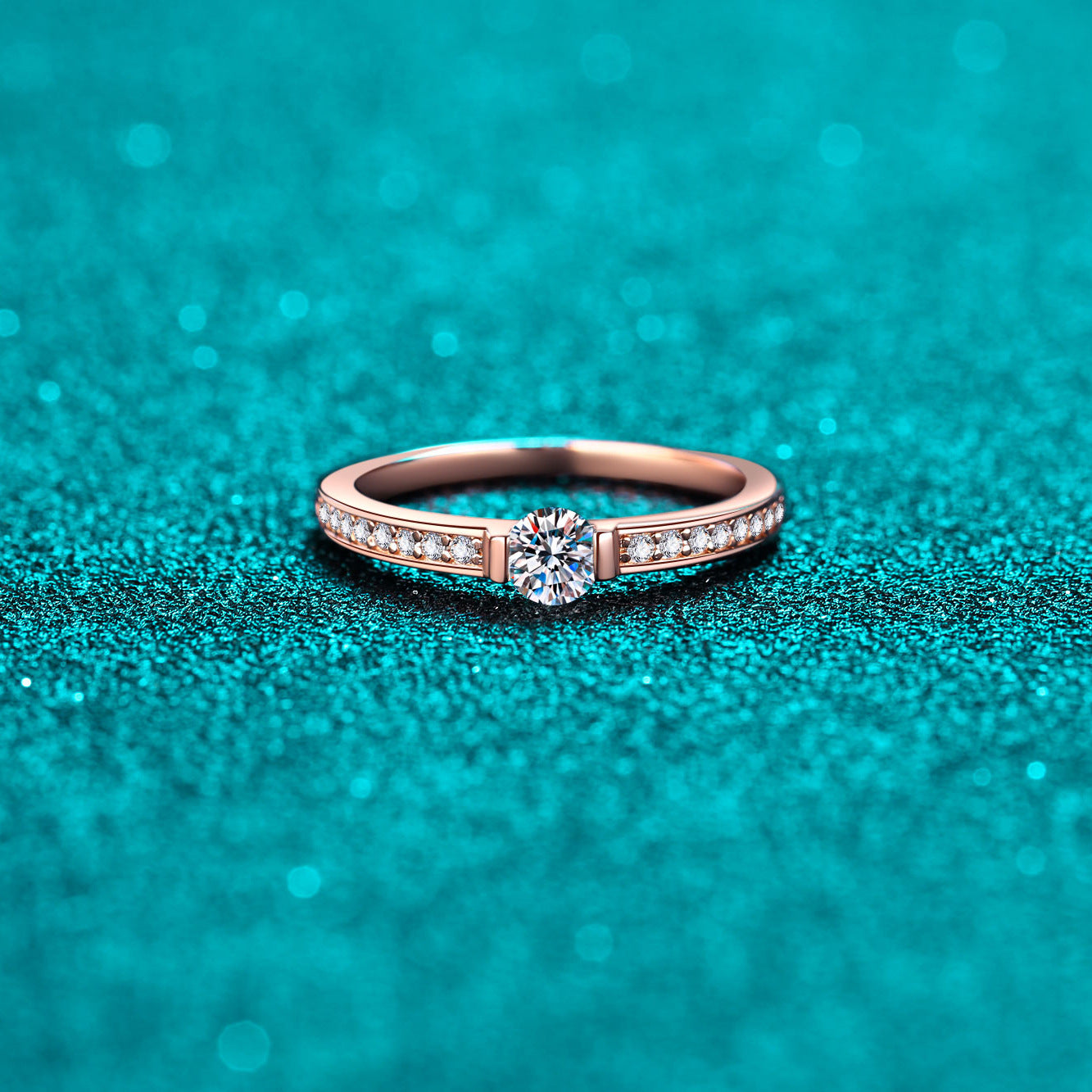 Moissanite Ring in 925 Sterling Silver