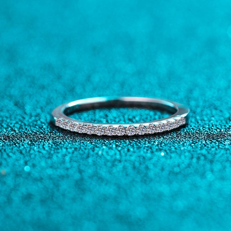 Moissanite Ring in 925 Sterling Silver