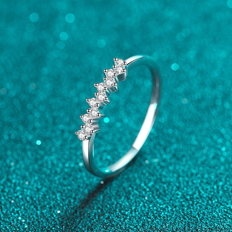 Moissanite Ring in 925 Sterling Silver