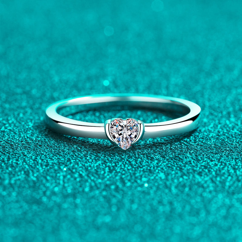 Moissanite Ring in 925 Sterling Silver