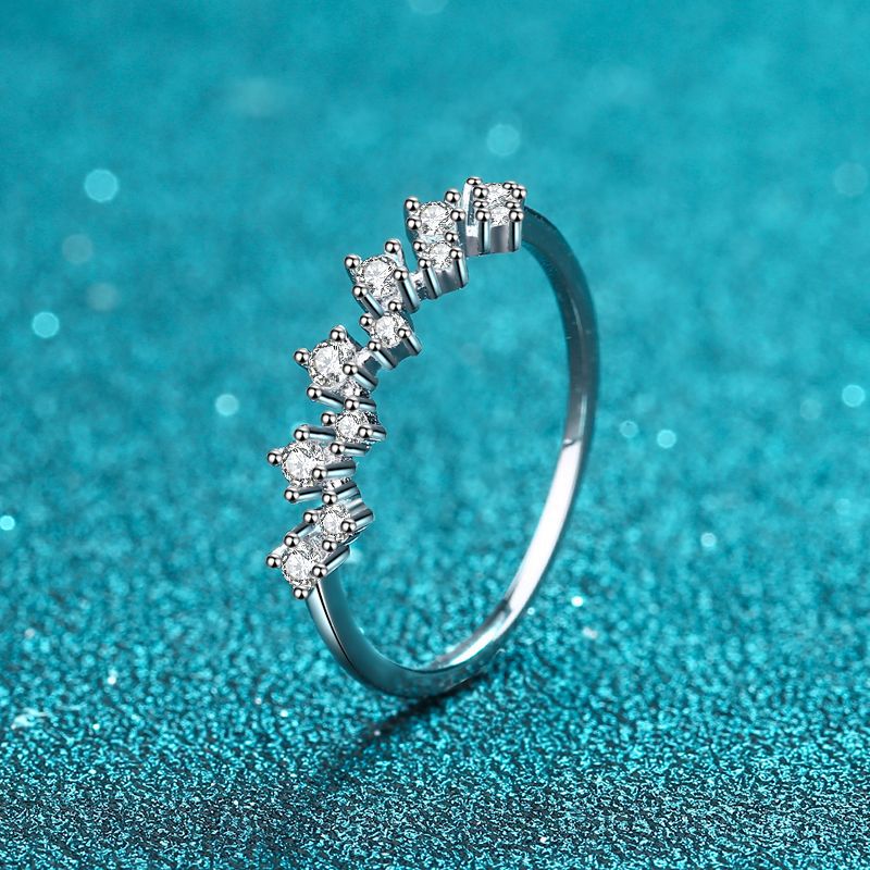 Moissanite Ring in 925 Sterling Silver