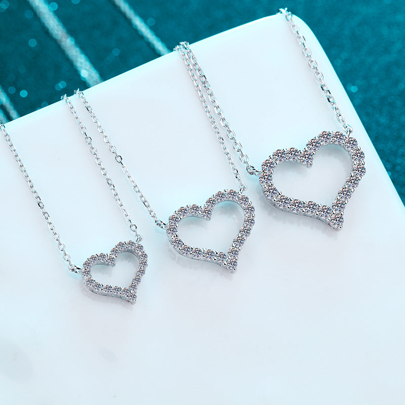Moissanite Necklaces in 925 Sterling Silver 0.3ct 0.6ct 1.2ct 2ct