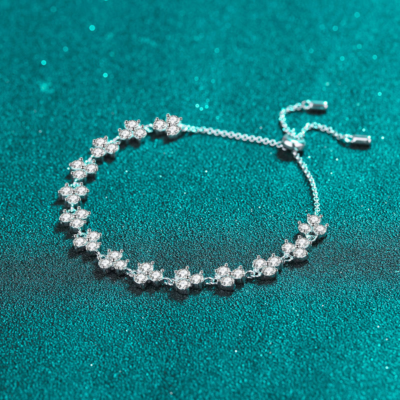 Moissanite Bracelets in 925 Sterling Silver 4.2ct