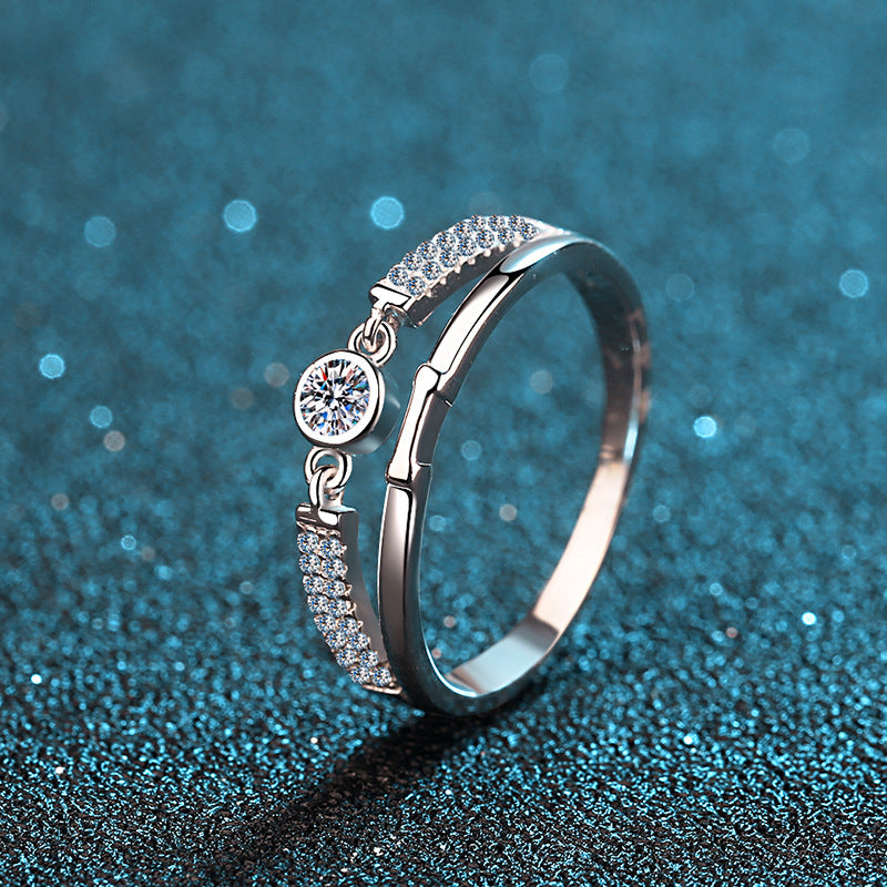 Moissanite Ring in 925 Sterling Silver