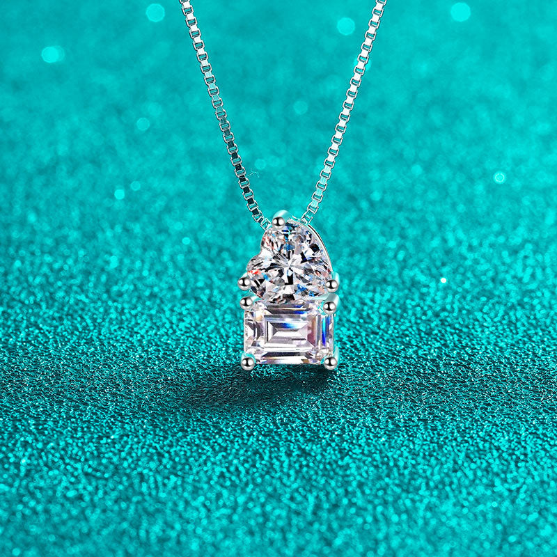 Moissanite Necklaces in 925 Sterling Silver 2ct