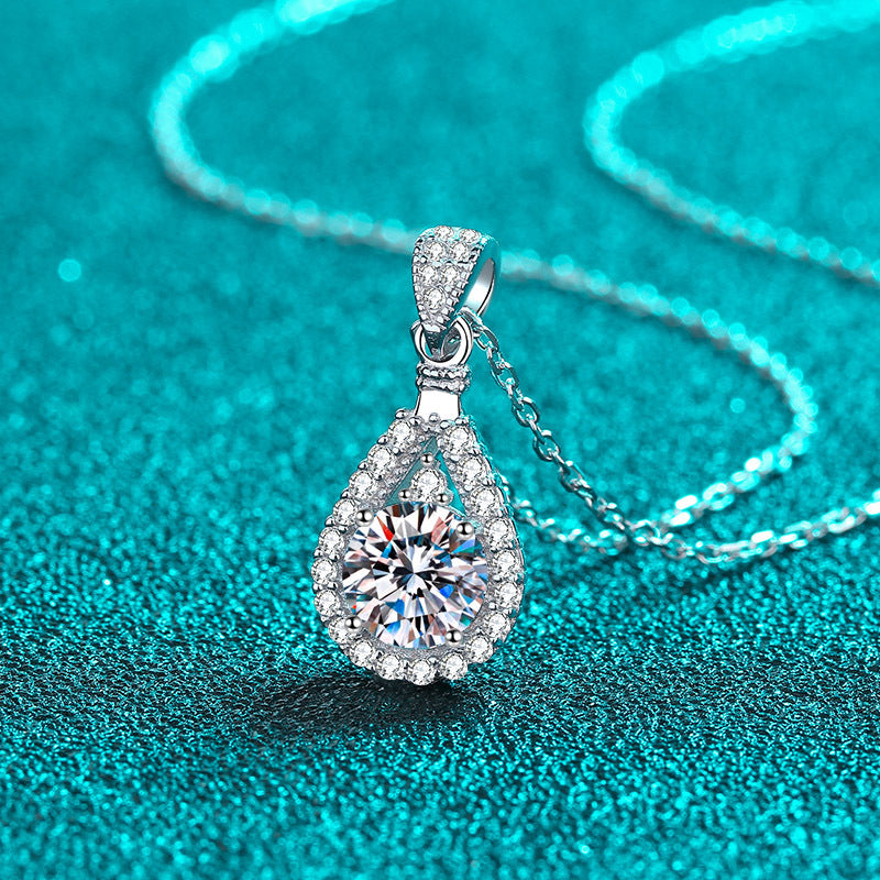 Moissanite Necklaces in 925 Sterling Silver 1ct 2ct 3ct 5ct