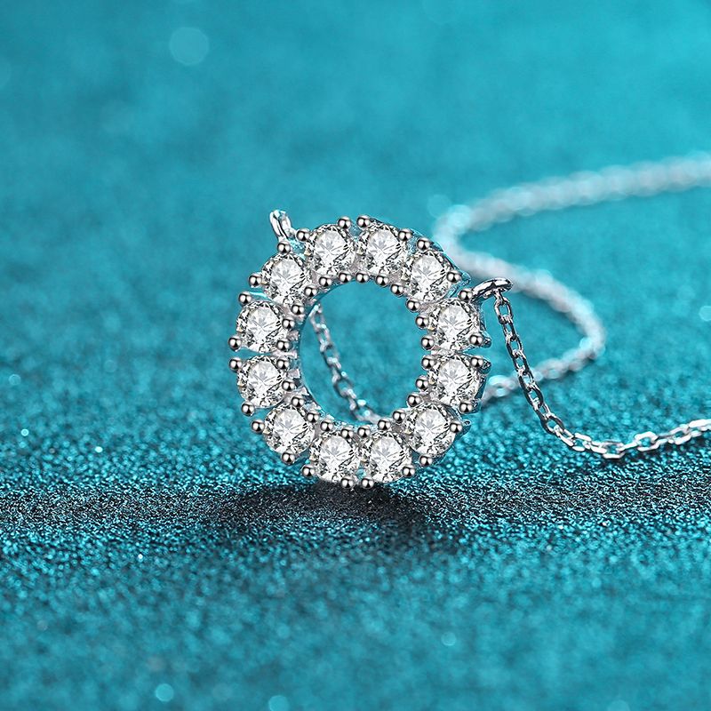 Moissanite Necklaces in 925 Sterling Silver 1.2ct