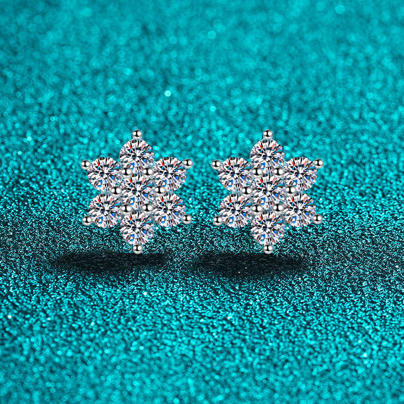 Moissanite Earrings in 925 Sterling Silver