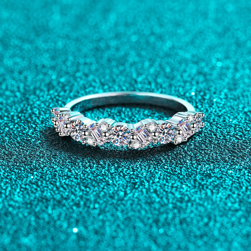 Moissanite Ring in 925 Sterling Silver