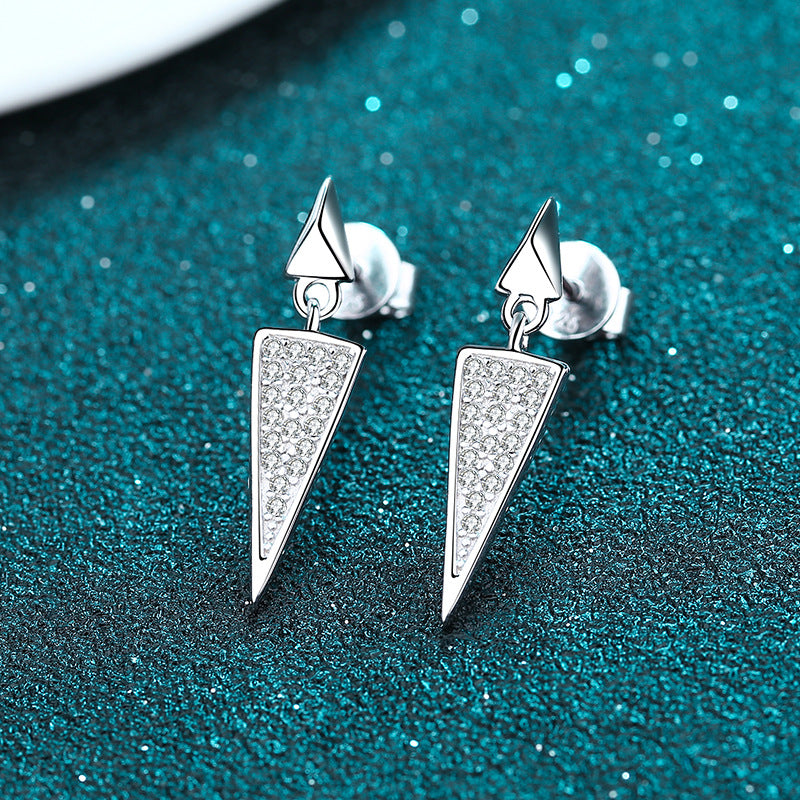 Moissanite Earrings in 925 Sterling Silver