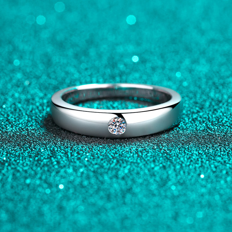 Moissanite Ring in 925 Sterling Silver