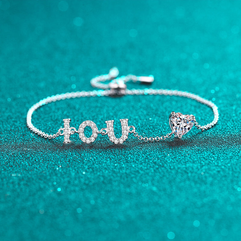 Moissanite Bracelets in 925 Sterling Silver 1ct