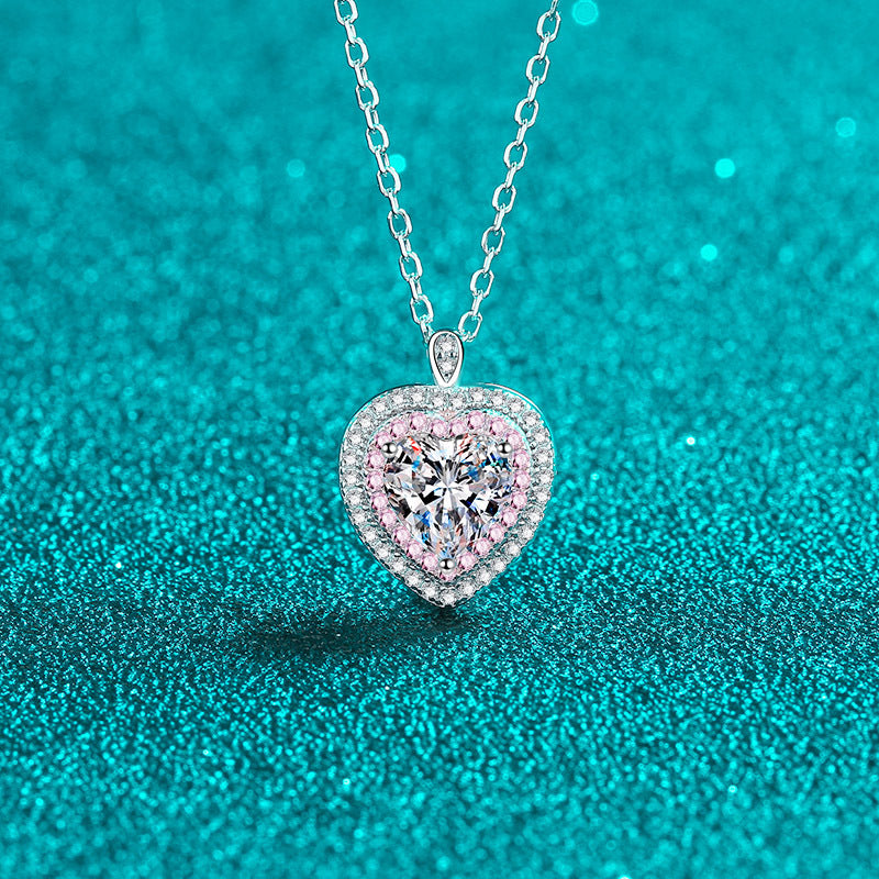 Moissanite Necklaces in 925 Sterling Silver 1ct