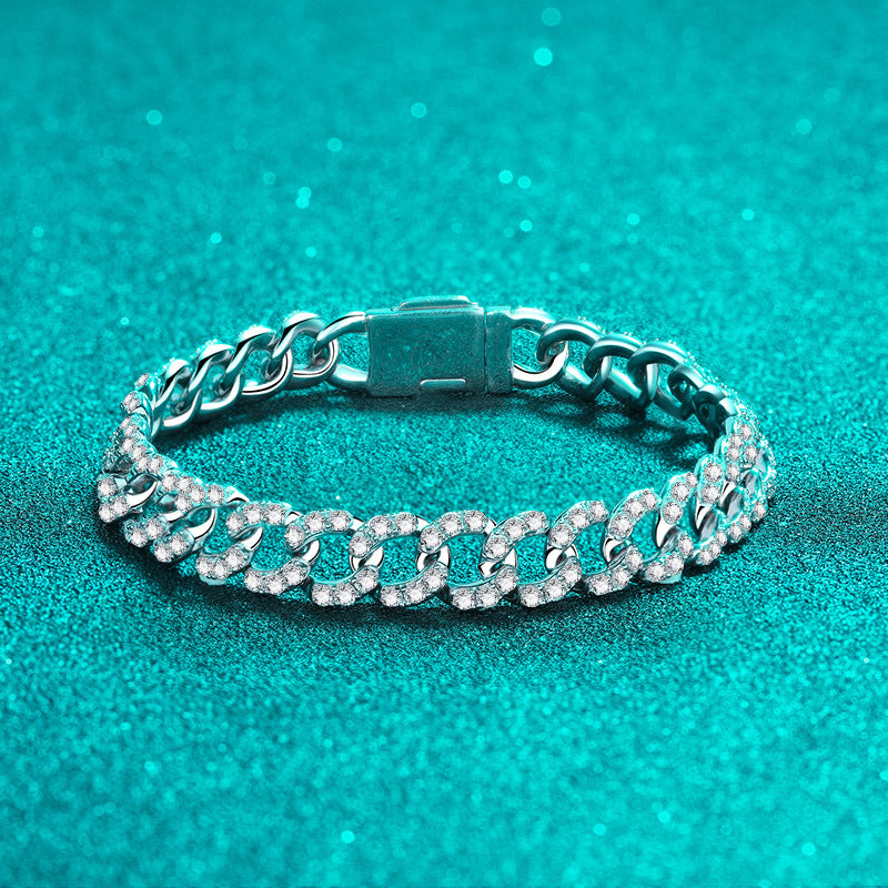 Moissanite Bracelets in 925 Sterling Silver 5ct 18cm