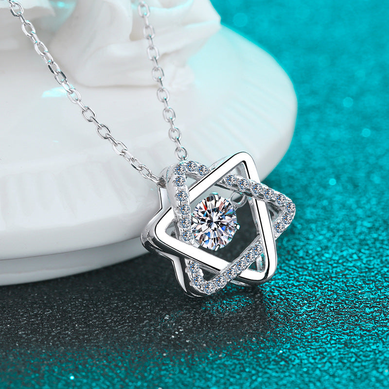 Moissanite Necklaces in 925 Sterling Silver 0.5ct