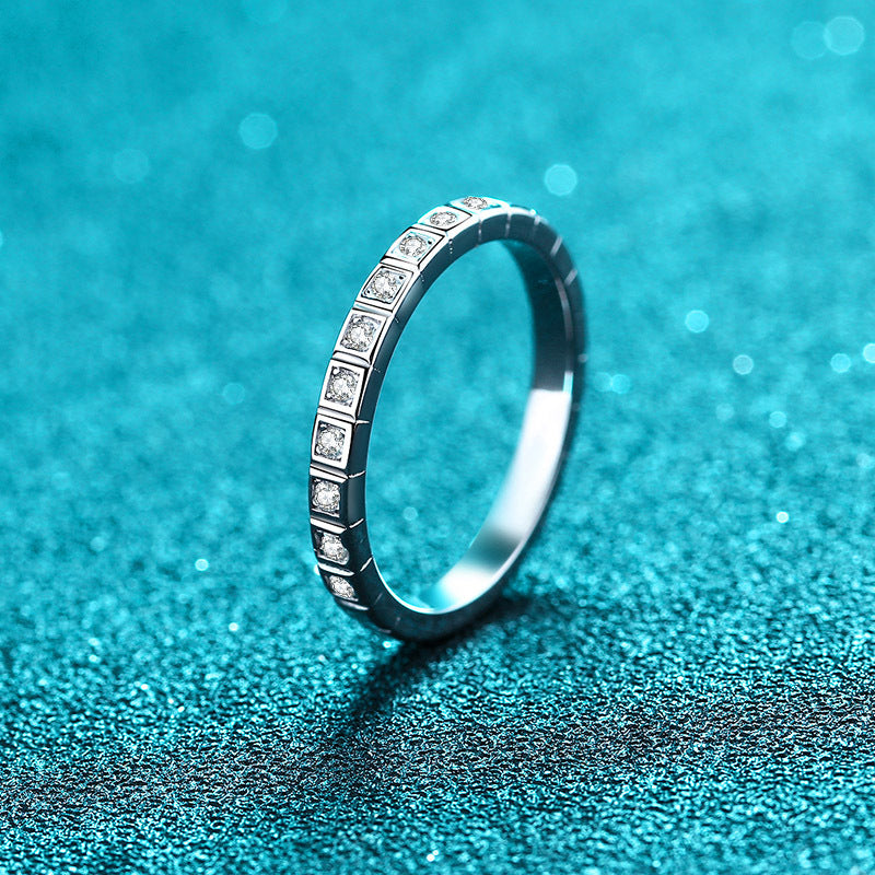Moissanite Ring in 925 Sterling Silver