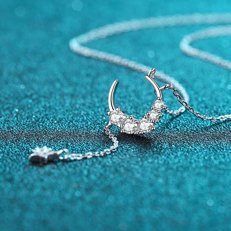 Moissanite Necklaces in 925 Sterling Silver 0.4ct